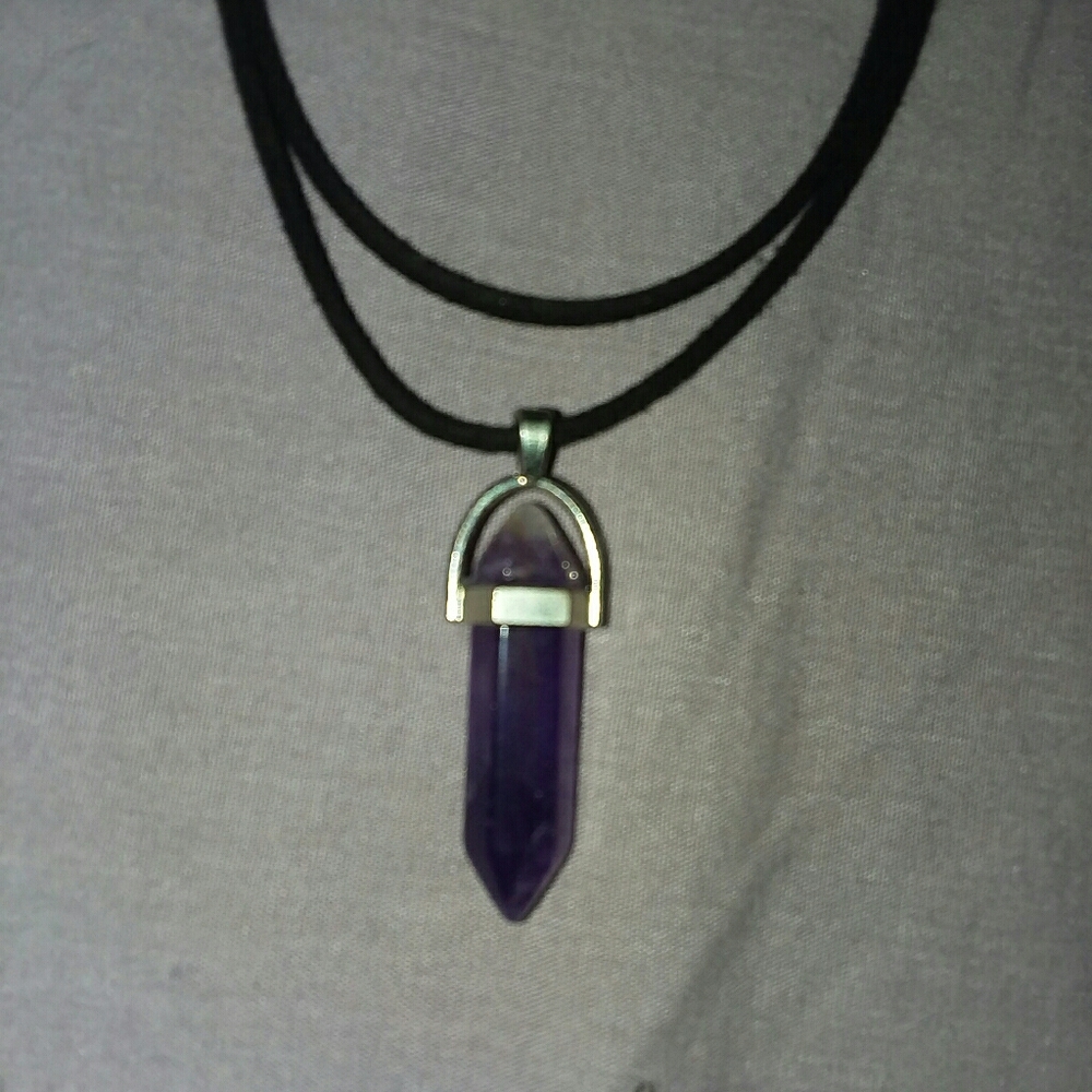 Double choker - Amethyst